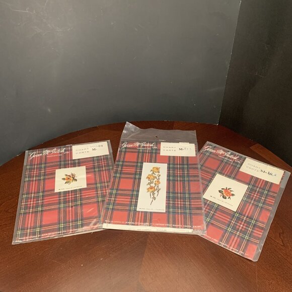 Vintage Jean McIntosh Cross Stitch Charts Pansy Rose Yellow Roses 103 104 215 - Picture 1 of 13